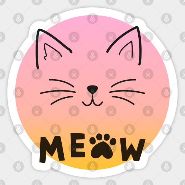 Meow cat Sticker by Silverwind